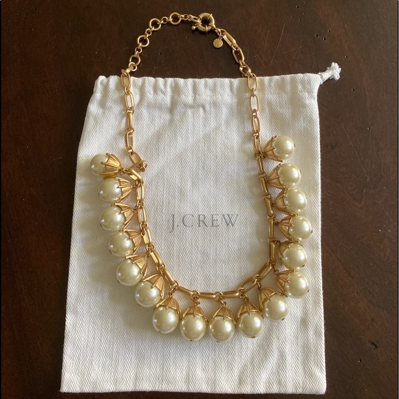 J. Crew Gold and Pearl Statement Necklace - Picture 5 of 6